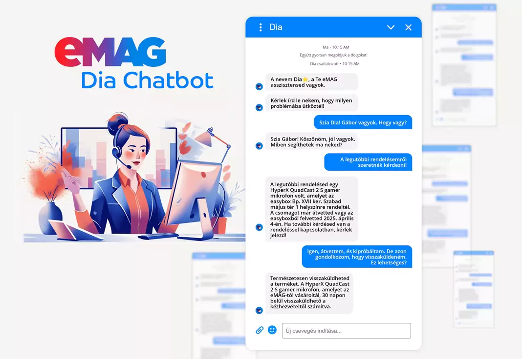 Dia chatbot eMAG.hu
