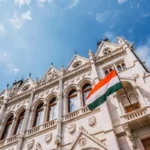 Hungarian flag Parliament