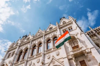 Hungarian flag Parliament