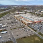 Shopping park near M5 highway in Hungary