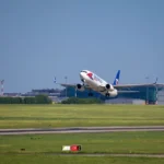 airplane at budapest airport